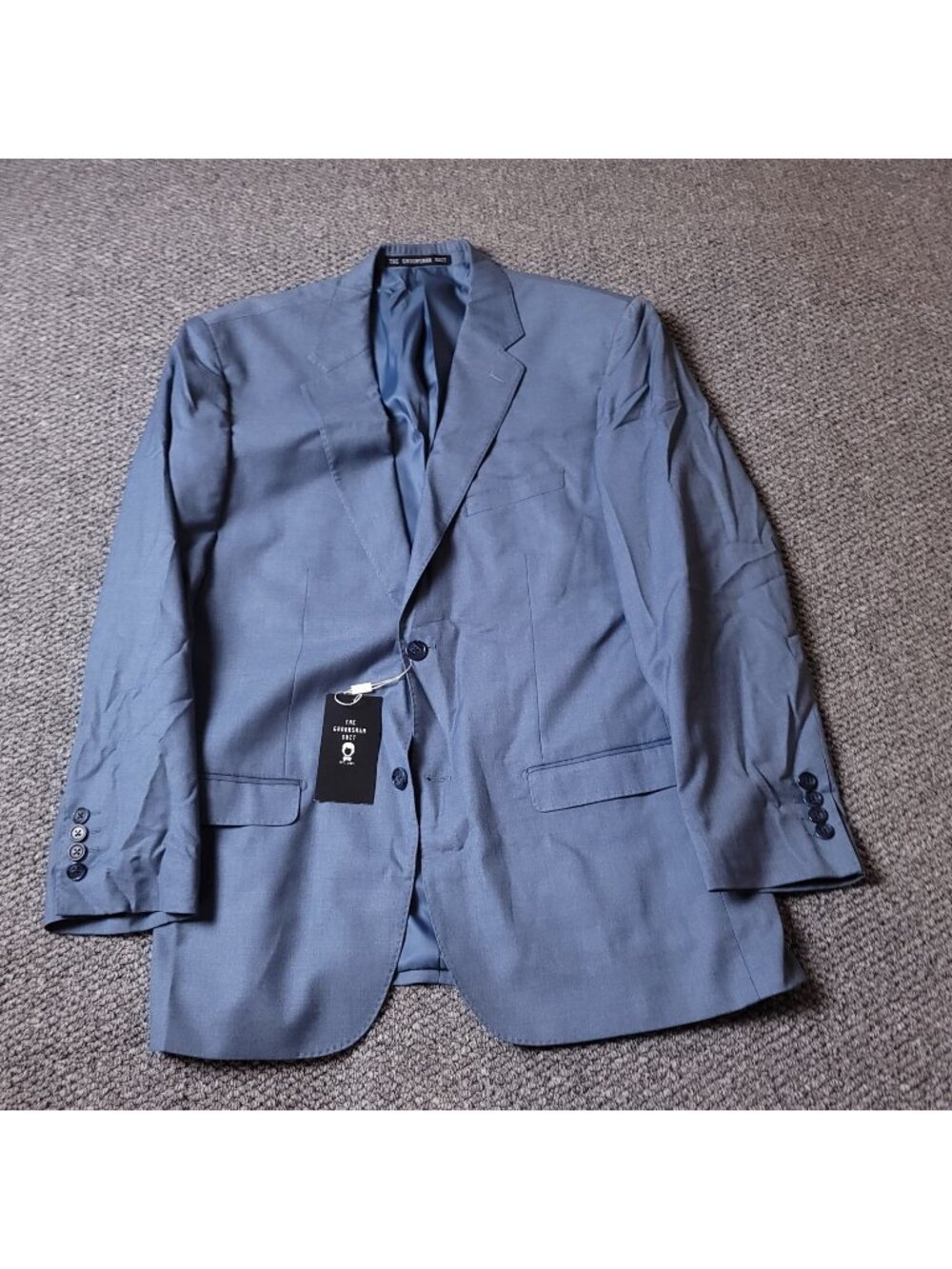 The Groomsman Suit Blazer Mens 42R Modern Fit Light Blue Jacket Supply